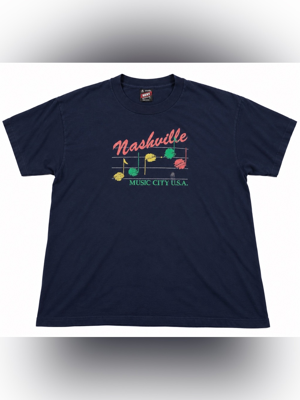 Vintage Nashville Music City USA T-Shirt XL Fruit of the Loom Made in USA